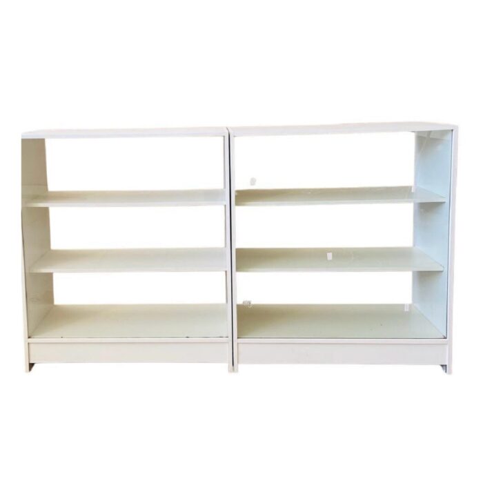 Balcão Expositor Com Vidro E Mdf - 2 Módulos Vitrine Lojas E Comércios - Suprema Móveis