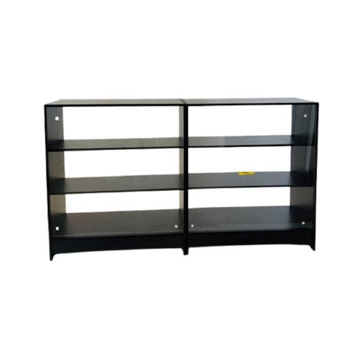 Balcão Expositor Com Vidro E Mdf - 2 Módulos Vitrine Lojas E Comércios - Suprema Móveis