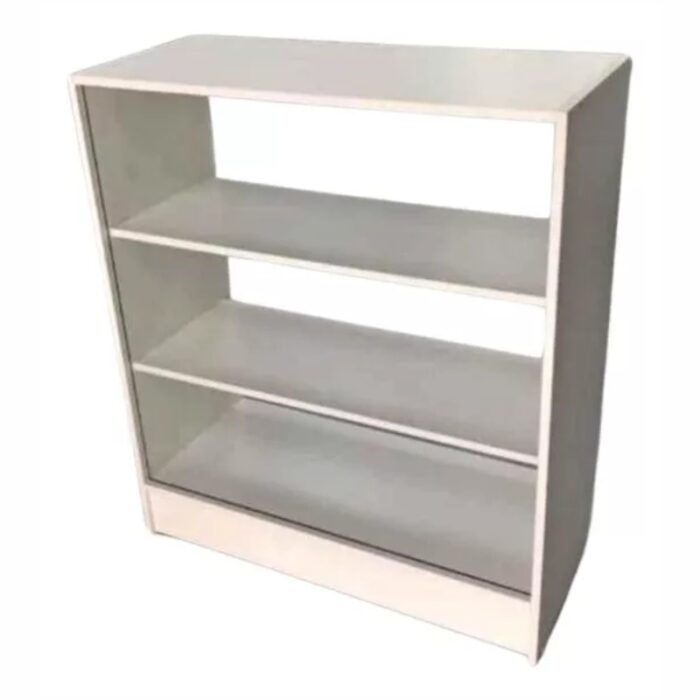 Balcão Vitrine com Vidro Temperado Branco