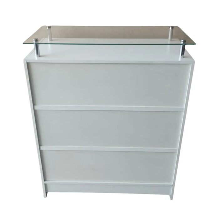 Balcão Caixa E Recepção 100% Mdf Lojas E Comércios 100X87X38Cm - Suprema Móveis