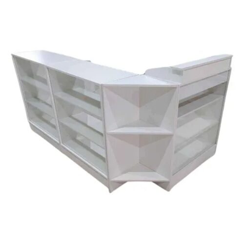 Balcão Caixa Vitrine + 2 Expositores Lojas E Comércios 100% Mdf - Suprema Móveis
