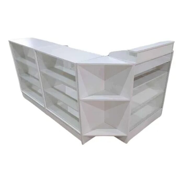 Balcão Caixa Vitrine + 2 Expositores Lojas E Comércios 100% Mdf - Suprema Móveis